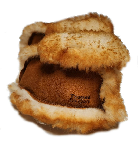 Sheepskin Baby Booties - Tiny Teepee Creepers