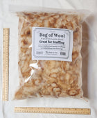 Bag of Wool Stuffing for Pillows, Dolls & Crafts (8oz)