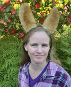 Real Fur Bunny Ears Made From Sheepskin Wool