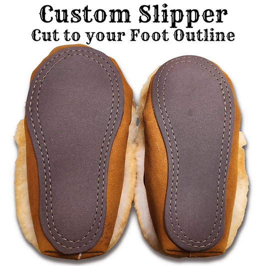 Custom Cut Slippers - Women's Soled Teepee Creeper Slippers Traced from Your Foot