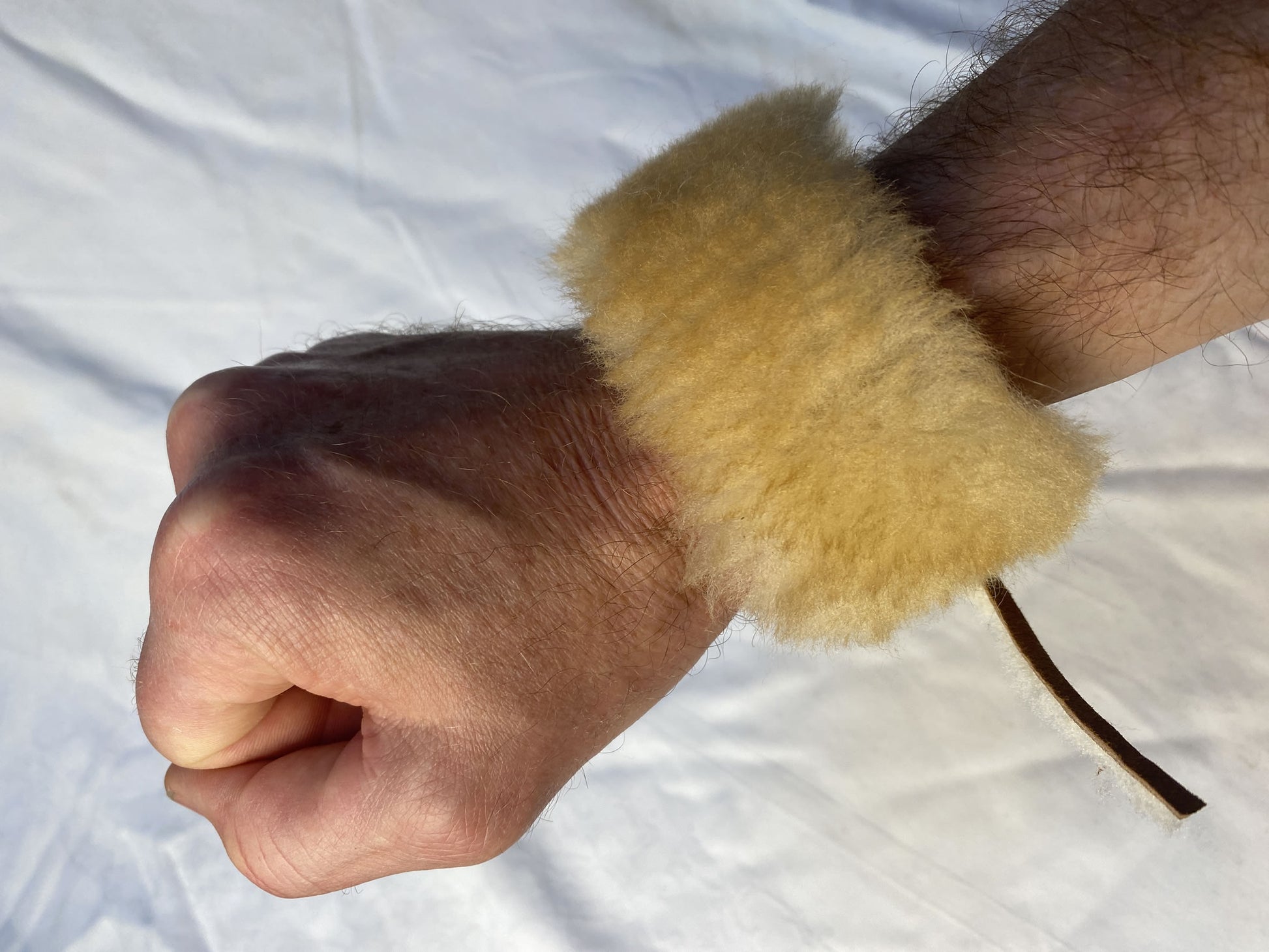 Dragon Made Sheepskin Fur Bracelet