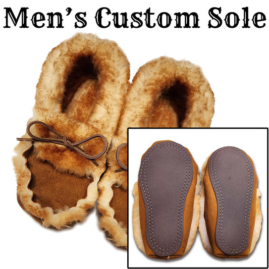Custom Cut Slippers - Men's Soled Teepee Creeper Slippers Traced from Your Foot