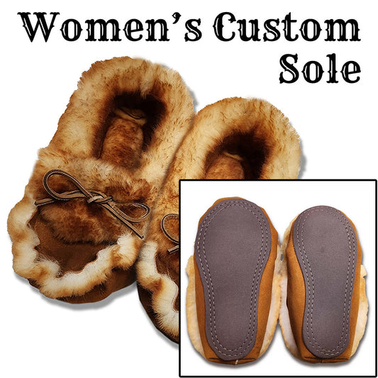 Custom Cut Slippers - Women's Soled Teepee Creeper Slippers Traced from Your Foot