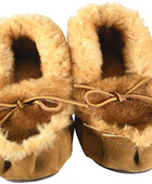 Teepee Creepers Mens slipper sheepskin moccasin slipper made in the USA slipper made from fur